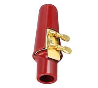 KIMISS Kit d'embout de Saxophone Alto de qualité Supérieure, Comprend Une Ligature en Métal et Un Couvercle de Nettoyage pour Accessoires de Saxophone Alto (Rouge)