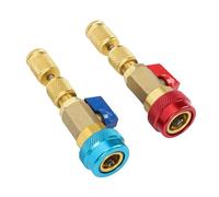 KIMISS Kit D'extraction Rapide D'Obus de Valve R134A, Comprenant 10 Obus de Valve Haute et Basse Pression, pour Systèmes de Climatisation à Réfrigérant R134A dans Voitures, Camions et