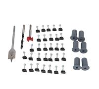 KIMISS Kit d'œillets Muraux pour Câbles pour Une Installation Complète de Routage de Câbles avec Forets de 1" et 5/16" pour des Solutions de Câblage Soignées (Grey)
