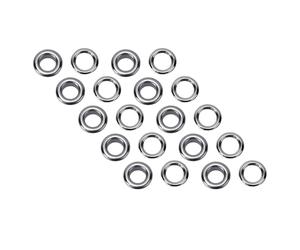 KIMISS Kit d'œillets pour Cuir et Projets - 300 Jeux d'œillets en Acier Inoxydable de 8 Mm avec Rondelles pour Travaux Manuels Décoratifs (Argent Noir)