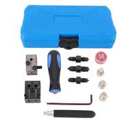 KIMISS Kit D'outils D'évasement de Conduite de Frein, Outil D'évasement de Tuyau évasé, Tête Universelle en Forme de Champignon, Bouche évasée avec DIN SAE 4,75 Mm 6,35 Mm pour SY