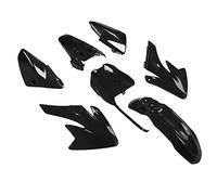 KIMISS Kit Plastique de Carénage Complet CRF70, Carrosserie de Moto pour Pit Bike CRF 70, Ensemble de Garde-boue Léger et Durable (B (noir))