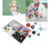 KIMISS Kits Scientifiques STEM pour Enseignants, 54 Pièces XMM-067, Kit de Modèle Moléculaire, 54 Structures Atomiques, Boule et Bâton, Ensemble de Chimie Moléculaire Organique