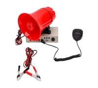 KIMISS Klaxon D'avertissement de Voiture 12 V 24 V Système D'alarme D'avertissement de Véhicule avec Lecteur de Carte MIC MP3 AMP 25 W 130 DB pour Camions Voitures Utilisation d'urgence