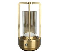 KIMISS Lampe de Table Tactile Rechargeable sans Fil à LED 3 Couleurs à intensité Variable pour Table de Chevet, avec Gradation Continue et Chargement USB Universel (GOLD)