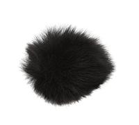 KIMISS Lavalier Winking Muff - Muff de Vent à Fourrure pour les Microphones Lavillaires - Réduction du Bruit Parfaite pour l'enregistrement Intérieur/Extérieur (BLACK)