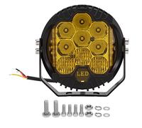 KIMISS LED Lampe de Travail, Lumière Tout-terrain Universelle 5 Pouces IP67 étanche 90W 5000LM pour SUV ATV UTV Boat (jaune ambré)