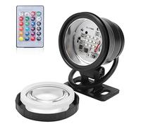 KIMISS LED RVB LED sous-Marine - Spot-soutrage Multipro-Couleurs pour Le Jardin, la Piscine, la Fontaine - Remote Control, AC85-265V (Sac en Plastique Noir Aluminium)