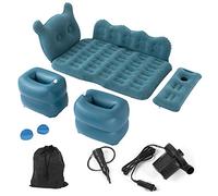 KIMISS Lit Gonflable Portable pour Voiture avec Ensemble D'oreillers Gonflables pour Siège Arrière, Camion, SUV, Mini-fourgonnette, Matelas floqué en PVC Durable, Coussin Doux, Charge