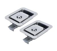 KIMISS Loquet de Porte à Palette Haute Performance en Acier Inoxydable, Boîte à Outils pour Camping-car, Serrure à Palette avec Clés pour Camion, Camping-car et Loquet Robuste à Montage encastré