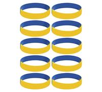 KIMISS Lot de 10 Bracelets Ukrainiens en Caoutchouc - Soutenez l'Ukraine avec des Bracelets Confortables Bleus et Jaunes pour Hommes et Femmes, Idéaux pour les Fans de Sport et les événements.