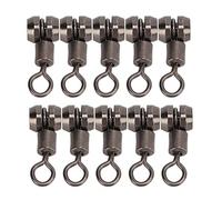 KIMISS Lot de 10 émerillons de Pêche à 3 Voies, Baril en Laiton, Connecteurs de Ligne Transversale à Triple Pivot pour Une Rotation Douce, Gestion de la Ligne de Pêche Anti-emmêlement (L)