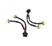 KIMISS Lot de 2 Adaptateurs de Faisceau de Câblage de Phares H13 9008 Mâle vers 9005 9006 Femelle, Adaptateur de Fil Répartiteur à 2 Voies pour Camion Pick-up, Prise de Câble LED Haute Performance