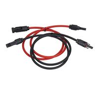 KIMISS Lot de 2 Câbles d'extension pour Panneau Solaire 10 AWG 6 mm² avec Connecteurs Mâles et Femelles, Tension Nominale 1000 V DC, étanche IP68, adapté aux équipements d'énergie Solaire (1m/3.3ft)