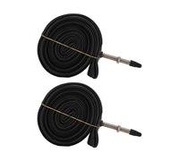 KIMISS Lot de 2 Chambres à Air de Vélo 700x23C, Valve Presta 700c, en Caoutchouc Butyle, avec 2 Leviers de Pneus, Chambres à Air Robustes pour Vélo (700X23C Bouche française 60)