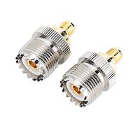 KIMISS Lot de 2 Connecteurs Adaptateur SMA Femelle vers UHF Femelle pour Antennes - Connecteurs en Laiton 50 Ohm pour une Transmission Fiable du Signal