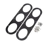 KIMISS Lot de 2 diffuseurs d'air universels en alliage d'aluminium pour pare-chocs arrière de course + diffuseur de pare-chocs arrière 8 trous 95 pour diffuseur de pare-chocs Civic Hatchback pour Honda C