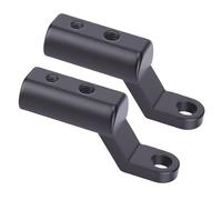 KIMISS Lot de 2 Extensions de Rétroviseurs de Moto, Support D'extension de Guidon en Alliage D'aluminium avec Montage Robuste, pour Support de Téléphone, Rétroviseurs, Chargeur USB,