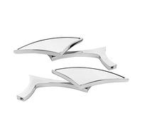 KIMISS Lot de 2 Rétroviseurs de Moto Chromés - Design élégant à Lame Filetée de 8 Mm et 10 Mm pour Motos, Cruisers et Scooters - Installation Facile, Accessoires de Montage Complets