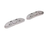KIMISS Lot de 2 Taquets Pliables de 15 Cm (6 Pouces) en Acier Inoxydable 316, Finition Polie Miroir, pour Bateaux, Kayaks et Quais