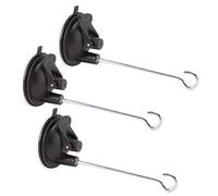 KIMISS Lot de 3 Supports Muraux pour Mangeoire à Oiseaux avec Ventouses et Crochets pour Fenêtre - Idéal pour Carillons éoliens, Plantes, Décorations - Matériau ABS et Indéformable