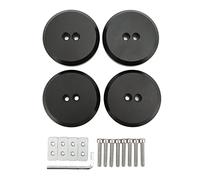 KIMISS Lot de 4 Adaptateurs de Coussinet de Cric en Aluminium - Anodisé Noir de Remplacement pour C5 C6 C7 C8 - Fournit un Excellent Support de Levage et une Protection électronique