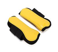 KIMISS Lot de 4 Bottes Légères Ouvertes sur Le Devant pour Tendons de Cheval de Saut d'obstacles, Bottes de Protection Confortables et Réglables pour Protection de Jambe de Cheval de Saut (Une