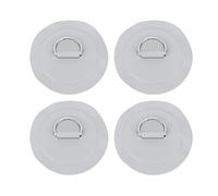 KIMISS Lot de 4 Patchs Ronds Légers en PVC avec Anneau en D pour Bateau Gonflable, Planche de Surf, Stand Up Paddle, qualité Supérieure, Résistant à l'eau de Mer, Installation Facile