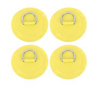KIMISS Lot de 4 Patchs Ronds Légers en PVC avec Anneau en D pour Bateau Gonflable, Planche de Surf, Stand Up Paddle, qualité Supérieure, Résistant à l'eau de Mer, Installation Facile