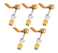 KIMISS Lot de 5 Colliers de Serrage pour Tige de Selle en Alliage d'aluminium à Dégagement Rapide pour Vélos Universels - Clips de Tuyau de Vélo Légers pour équipement Fixe, Installation et (GOLD)