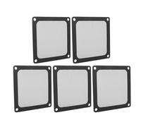 KIMISS Lot de 5 Filtres en pour PC, 5 Composants de Ventilateur de Refroidissement d'ordinateur, 80 X 80 Mm, Cadre Noir de 80 Mm, Grille de Couverture en Nylon de 80, Prend en Charge les