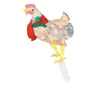 KIMISS Lumières LED en Forme de Poulet de Noël avec écharpe - Décoration de Noël Intérieure/extérieure pour la Maison, Le Jardin et la Cour