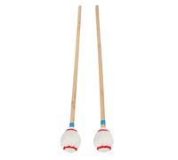 KIMISS Maillets en Fil Marimba, 2 Pièces, Têtes Moyennement Dures pour Instruments à Percussion, Poignée en Bambou Confortable pour la Pratique de la Musique