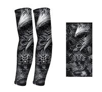 KIMISS Manchons de Bras de Protection Solaire pour la Course à Pied en Plein Air - Manches de Tatouage Temporaires pour Hommes et Femmes (Phénix)