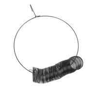 KIMISS Mangeoire à Oiseaux Suspendue pour l'extérieur, Mangeoire à Couronne en Acier au Carbone de Grande capacité avec Crochet pour Le Jardin et la Faune (Black)