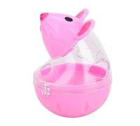 KIMISS Mangeoire Interactive pour Chat - Distributeur de Nourriture Lente pour Animaux de Compagnie, Jouet en Forme de Gobelet pour Souris - Jouet Interactif en Forme de Chat (Rosâtre)