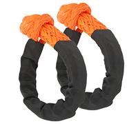 KIMISS Manille Souple, 2Pcs Manille Souple Synthétique 21 Tonnes Résistance à la Rupture Flexible Légère Corde Manille pour Camion SUV Véhicule Tout-Terrain