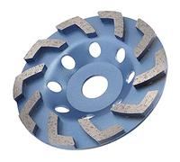 KIMISS Meule Diamantée Robuste pour Béton, Pierre, Ciment - 10 L - Dents Bleues Roue de 125 Mm pour Meuleuse d'angle