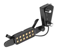 KIMISS Micro de Guitare Acoustique Passif - Transducteur électrique pour Guitare Acoustique avec Contrôle du Volume - Micro de Rosace Magnétique pour à Cordes en Acier (BLACK)