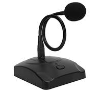 KIMISS Microphone Podium à Col de Cygne, Conférence Filaire avec Câble XLR de 5 M, Table d'ordinateur de Type Capacitif, Fonction Push to Talk et Vidéo