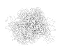 KIMISS Mignons Trombones en Forme de Maison pour 100 Pièces Pinces Métalliques Décoratives pour l'organisation, pour les étudiants et les Enseignants (WHITE)