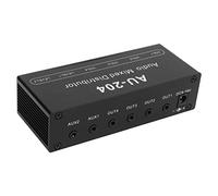 KIMISS Mini Boîtier Séparateur de Préamplificateur Audio Stéréo avec Entrée 2 Voies et Sortie 4 Voies-amplificateur de Casque Haute fidélité 3.5mm