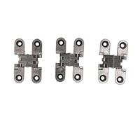 KIMISS Mini Charnières de Serrure de Porte Invisibles de 4 M, Charnières Croisées en Alliage de Zinc à 180 Degrés pour Armoires, Boîtes à Bijoux et Plus Encore, 3 Pièces