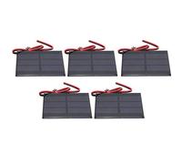 KIMISS Mini Panneau Solaire 0,65W Module de Cellules Solaires 1,5 V pour Projets de Bricolage - 5pcs 60 X 80 X 3 Mm avec Fil de 30 Cm