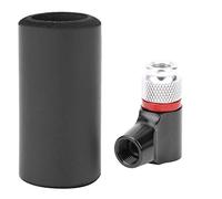 KIMISS Mini Pompe de Gonflage Manuelle Portative pour Pneus de Vélo, avec Manchon, Conception Compacte en Alliage d'aluminium pour Valves Presta et Schrader (Black)