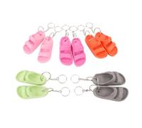 KIMISS Mini Porte-clés Tongs Mignons - 5 Paires de Porte-clés en Silicone pour Sacs à Dos et Sacs, Parfaits pour les Cadeaux et les Fêtes