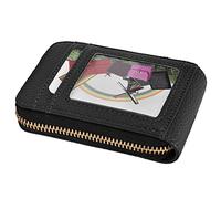 KIMISS Mini Portefeuille d'identité Antimagnétique à la Mode Portable Portefeuille avec Fermeture éclair - Organisateur de Cartes Légères pour la Banque, Les Affaires et Les Cartes d'identité