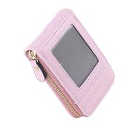 KIMISS Mini Portefeuille d'identité Antimagnétique à la Mode Portable Portefeuille avec Fermeture éclair - Organisateur de Cartes Légères pour la Banque, Les Affaires et Les Cartes d'identité