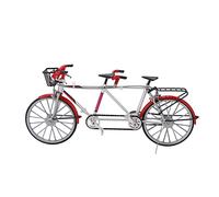 KIMISS Modèle de Mini Vélo Tandem Exquis - Ornement en Alliage pour la Décoration de la Maison et du Bureau, Modèle de Vélo détaillé à Faire Soi-même pour Cadeaux Uniques et Objets de Collection