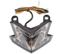 KIMISS Moto LED Queue, Frein Clignotant Feu Arrière pour Lumière Lampe Z800 2013 2014 (Noir) (capot noir)